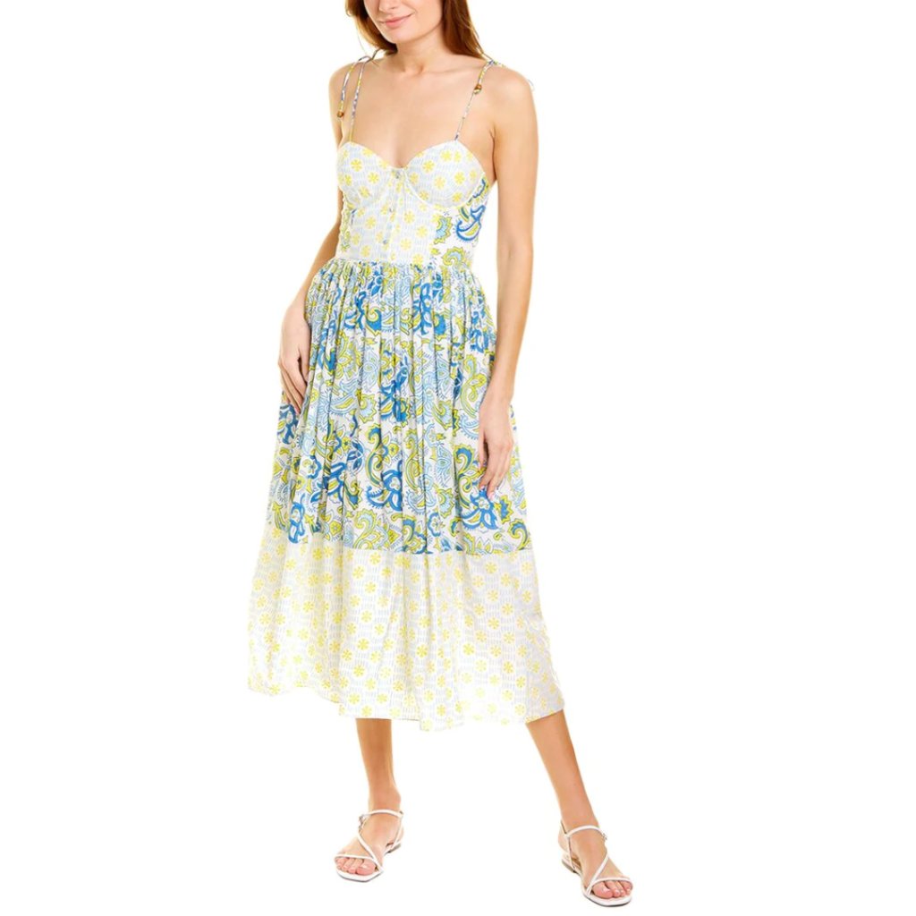 Nwt Ash & Eden Shanto Bustier Midi Dress Size S